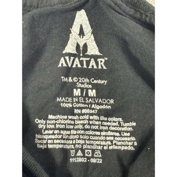 Avatar Shirt Men's Medium Black and Blue Avatar logo Graphic Tee - Picture 3 of 7